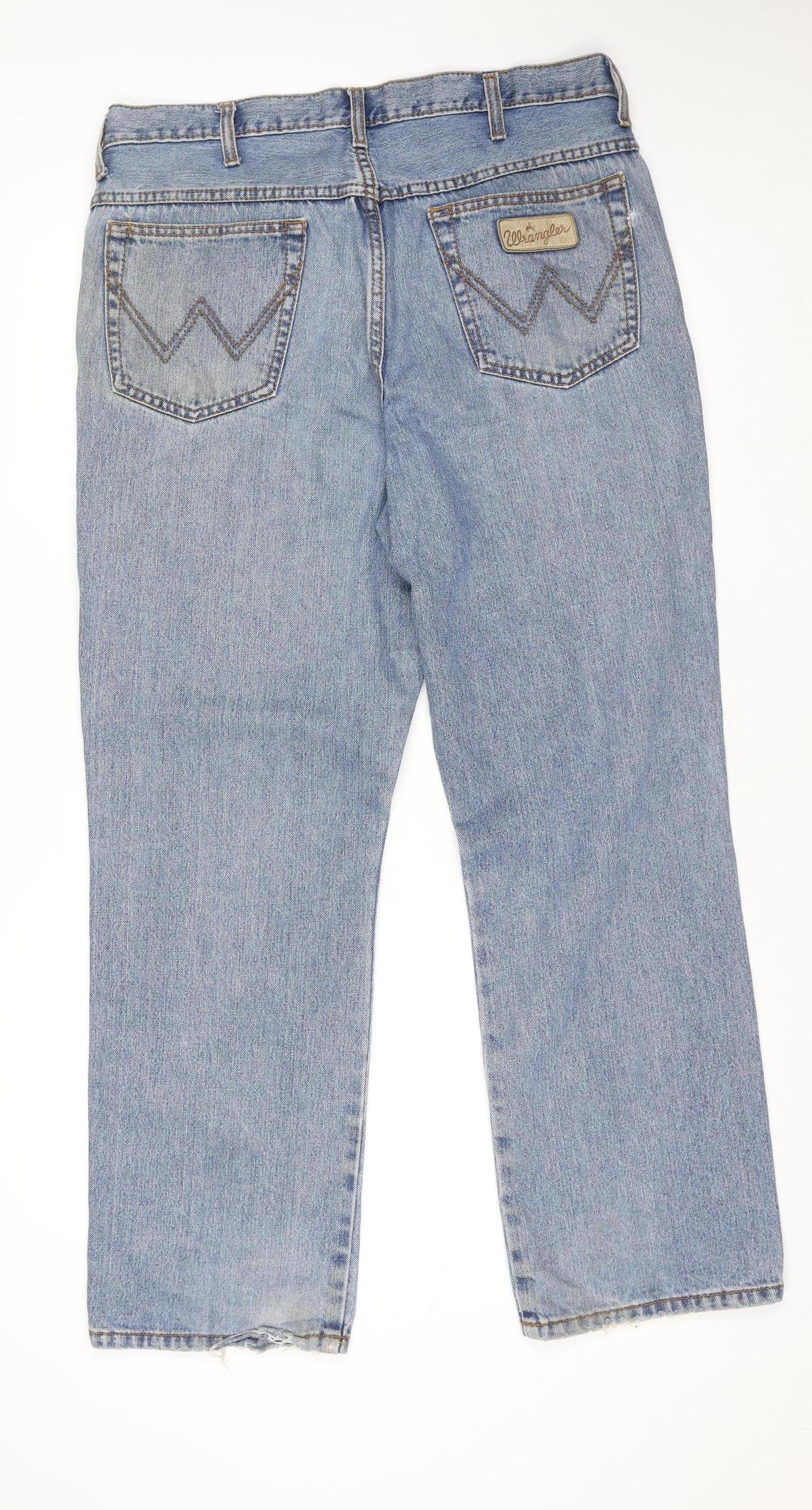 Womens UK Size 12 Wrangler Regular Fit Straight Blue Jeans
