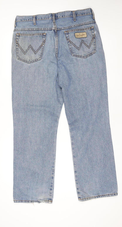 Womens UK Size 12 Wrangler Regular Fit Straight Blue Jeans