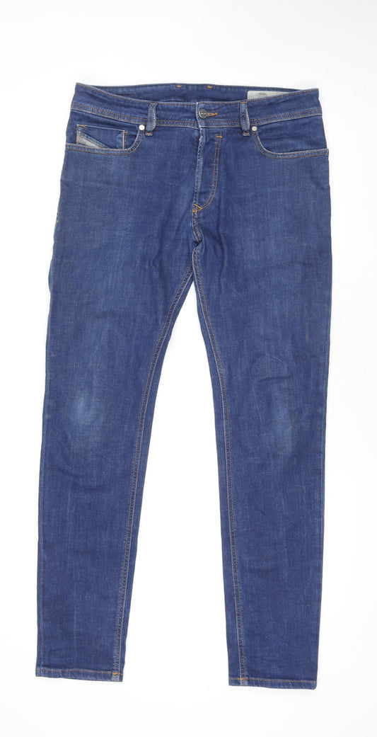 Diesel Women's Blue Sleenker Slim Skinny Jeans Size 12