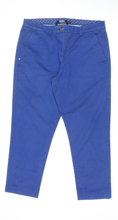 Maine New England Men's Blue Regular Chino Trousers Size 14