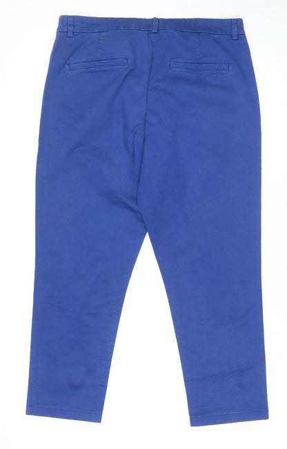 Maine New England Men's Blue Regular Chino Trousers Size 14