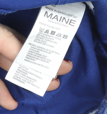 Maine New England Men's Blue Regular Chino Trousers Size 14