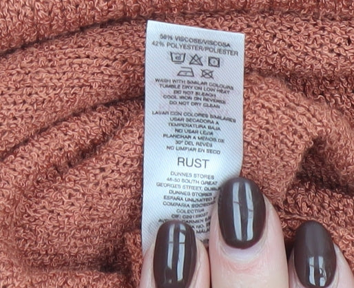 Gallery Women Rust Short Sleeve Knit Jumper Size S Viscose Blend