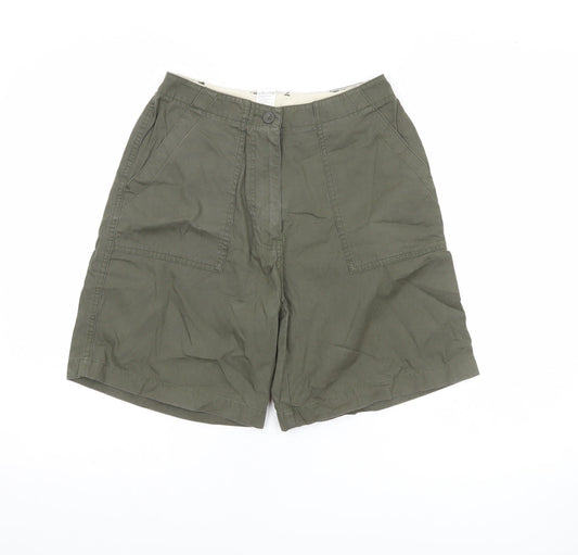 Marks and Spencer Women’s Green Cotton Cargo Shorts Size 8