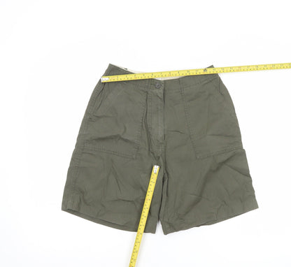Marks and Spencer Women’s Green Cotton Cargo Shorts Size 8
