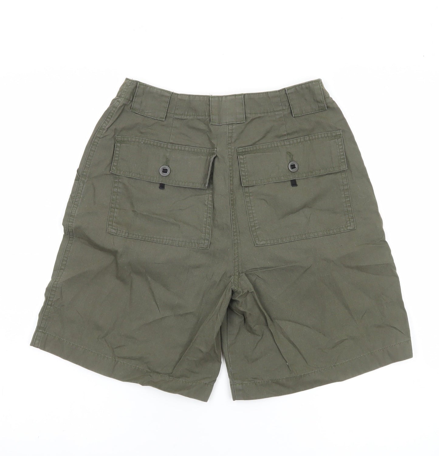 Marks and Spencer Women’s Green Cotton Cargo Shorts Size 8