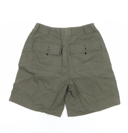 Marks and Spencer Women’s Green Cotton Cargo Shorts Size 8