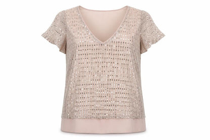 Womens UK Size 12 Oasis Beige Basic Blouse