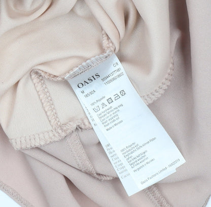 Womens UK Size 12 Oasis Beige Basic Blouse