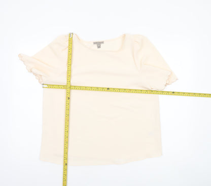 Womens UK Size 10 River Island Beige Basic Blouse