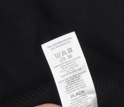 Gallery Womens Black Crew Neck Flared Sleeve Jumper Size S