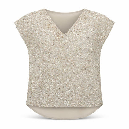 Womens UK Size 8 River Island Beige Tunic Blouse