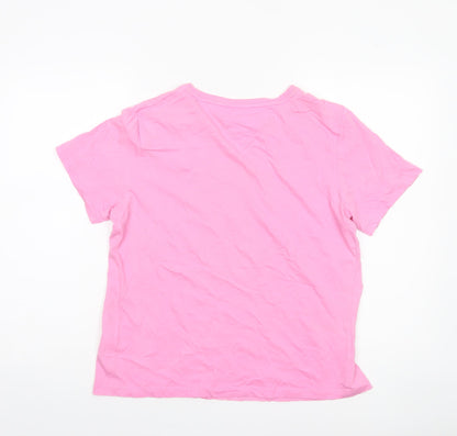 Womens UK Size L Tommy Jeans Pink Basic T-Shirt