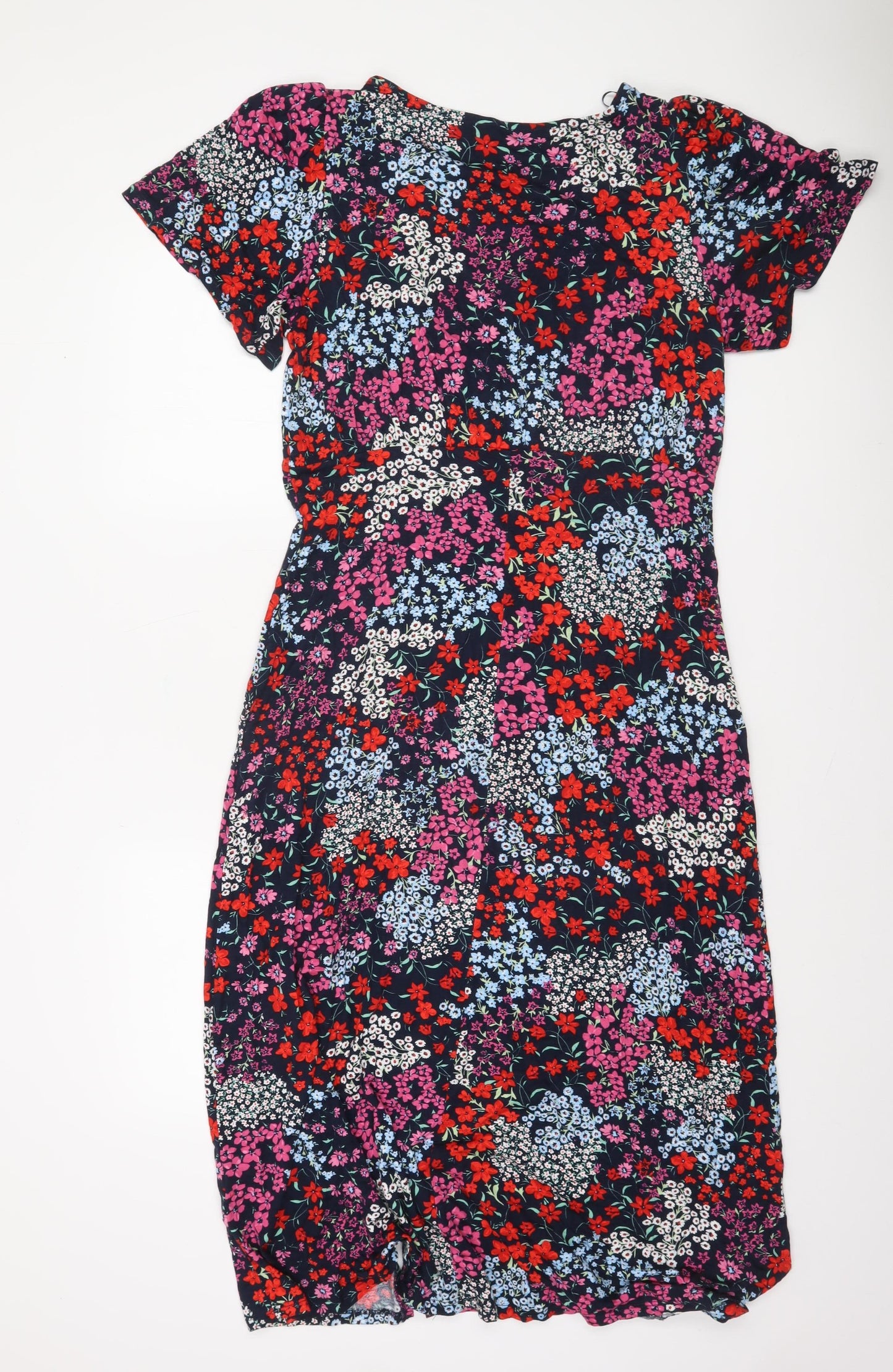Dunnes Womens Multicoloured Floral Midi Fit & Flare Dress Size 14