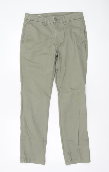 Dunnes Stores Men's Green Chino Trousers 30W 30L Cotton Casual