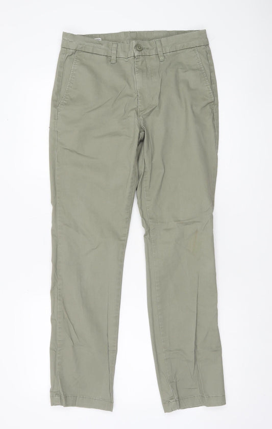 Dunnes Stores Men's Green Chino Trousers 30W 30L Cotton Casual