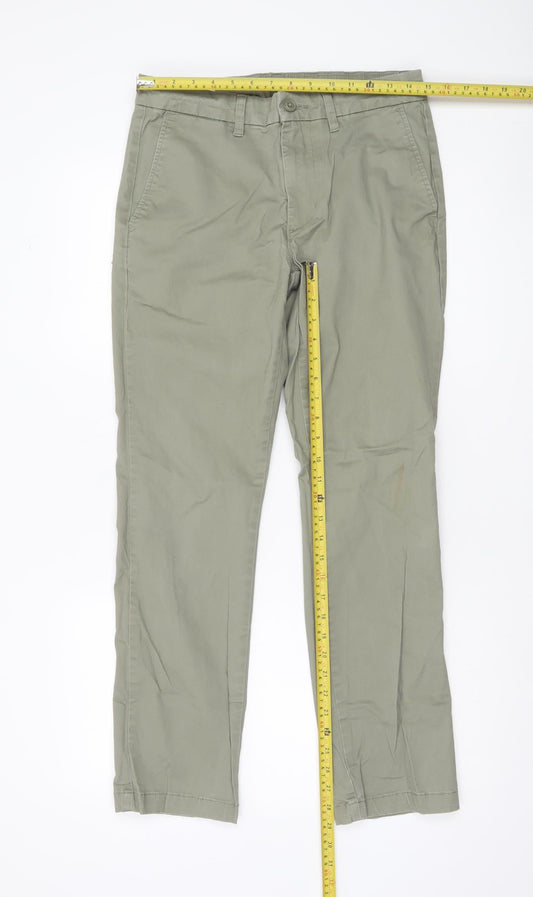 Dunnes Stores Men's Green Chino Trousers 30W 30L Cotton Casual