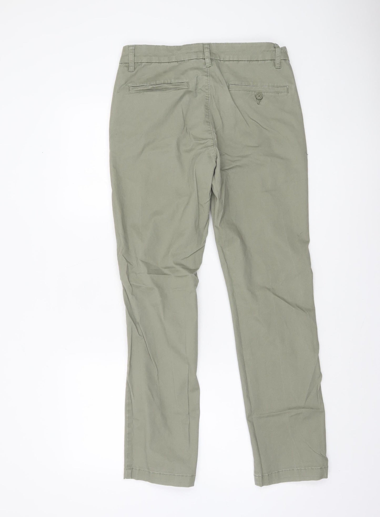 Dunnes Stores Men's Green Chino Trousers 30W 30L Cotton Casual