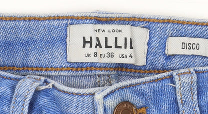 New Look Women’s Blue Skinny High Rise Distressed Halli Disco Jeans Size 8