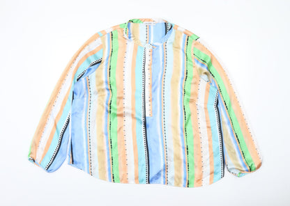 Womens UK Size 20 Gallery Multicoloured Basic Blouse