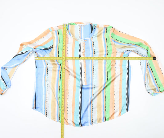 Womens UK Size 20 Gallery Multicoloured Basic Blouse