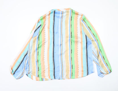 Womens UK Size 20 Gallery Multicoloured Basic Blouse