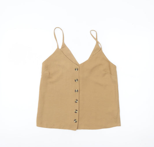 Womens UK Size 8 New Look Beige Camisole Tank