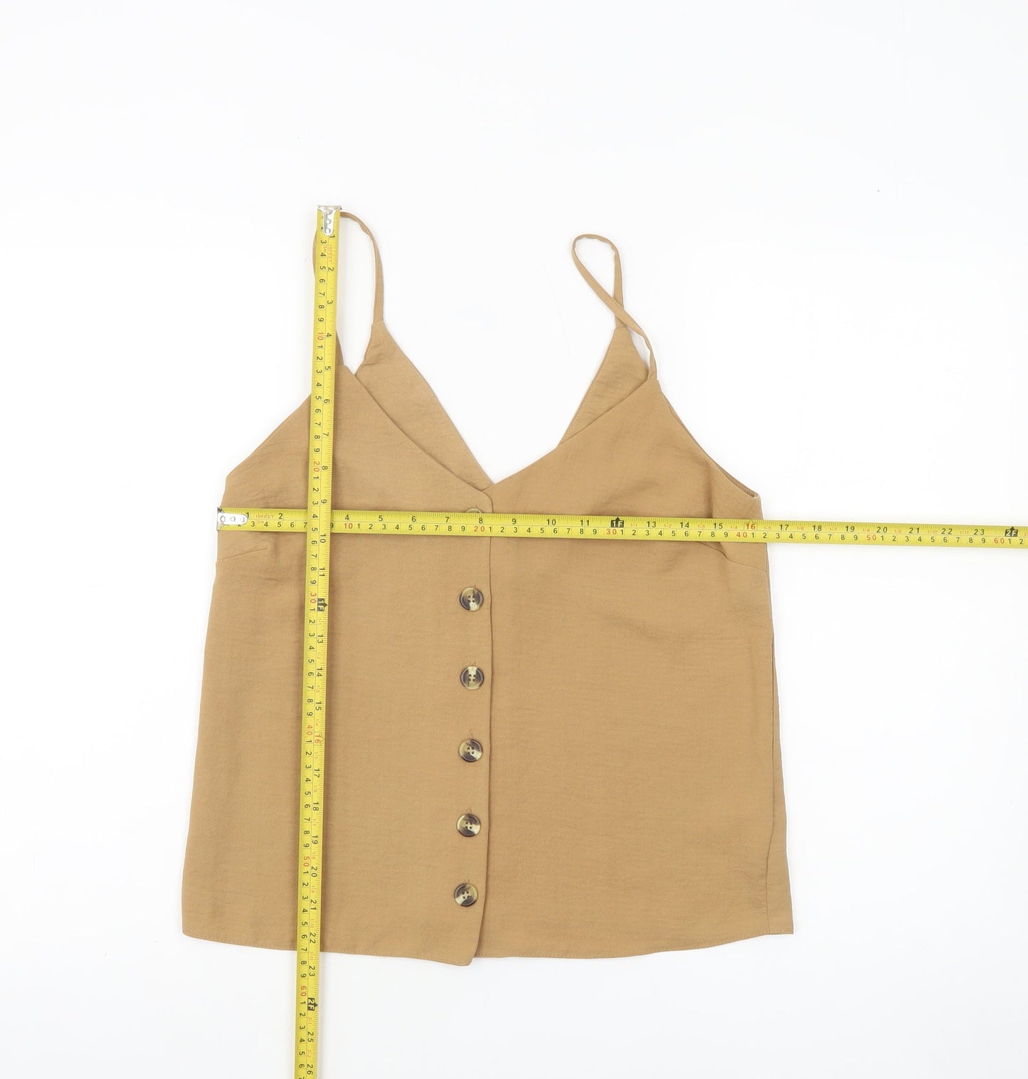 Womens UK Size 8 New Look Beige Camisole Tank