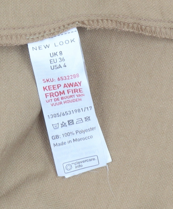 Womens UK Size 8 New Look Beige Camisole Tank