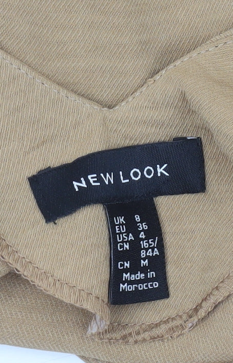 Womens UK Size 8 New Look Beige Camisole Tank