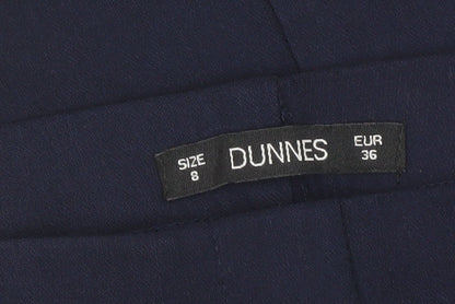 Womens UK Size 8 Dunnes Slim Fit Cropped Blue Trousers