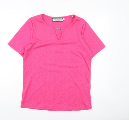 Womens UK Size 10 Paco Boutique Pink Basic T-Shirt