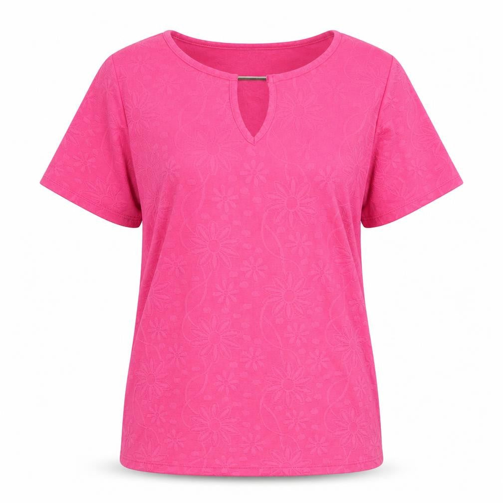 Womens UK Size 10 Paco Boutique Pink Basic T-Shirt