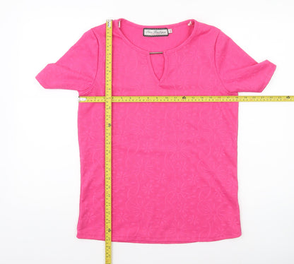 Womens UK Size 10 Paco Boutique Pink Basic T-Shirt