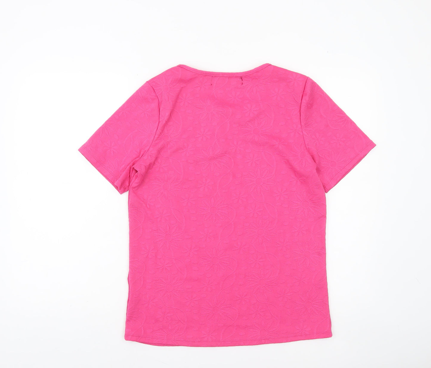 Womens UK Size 10 Paco Boutique Pink Basic T-Shirt