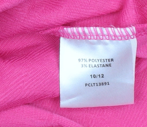 Womens UK Size 10 Paco Boutique Pink Basic T-Shirt