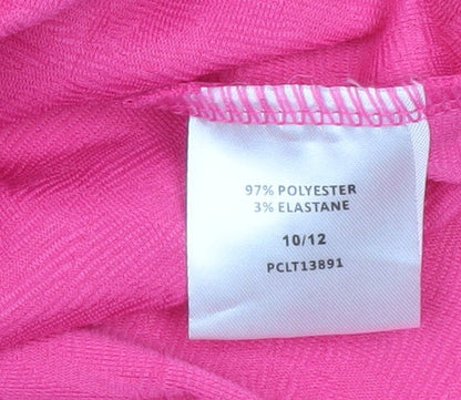 Womens UK Size 10 Paco Boutique Pink Basic T-Shirt