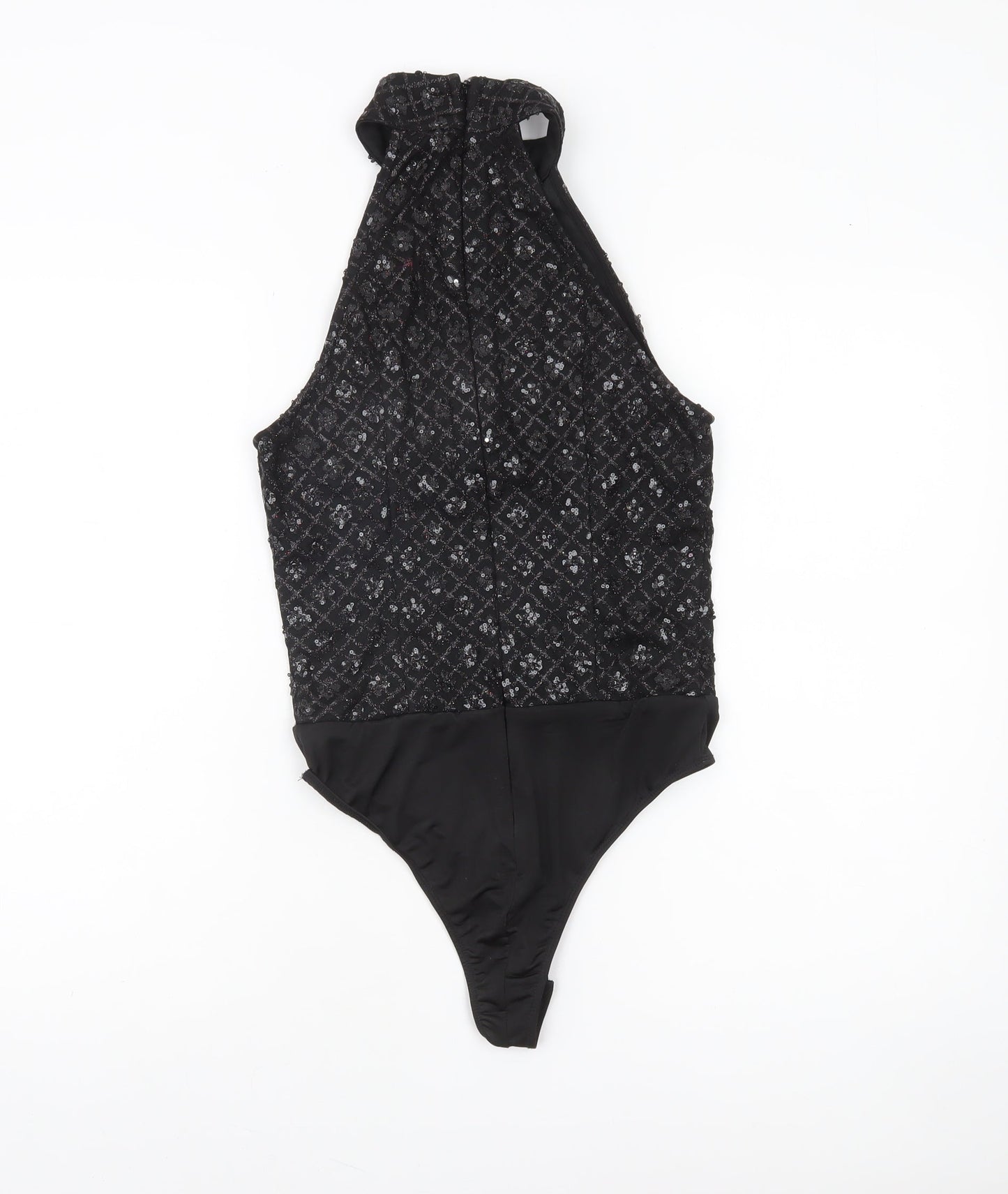 Womens UK Size 8 PRETTYLITTLETHING One-Piece Black Bodysuit