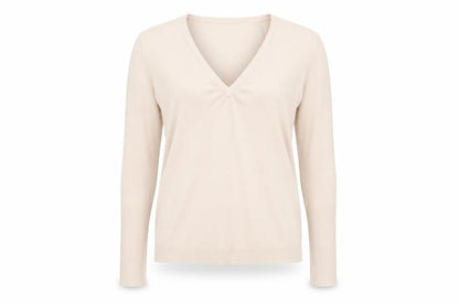 River Island Womens Beige V-Neck Pullover Jumper Size 14