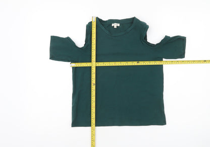 Womens UK Size 10 River Island Green Basic T-Shirt