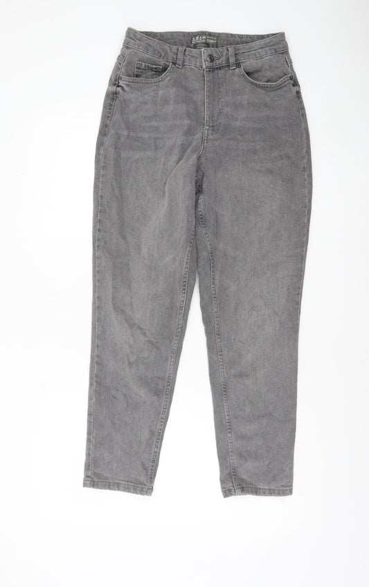 Primark Women Grey Straight Leg Jeans Size 8 Regular Fit Denim