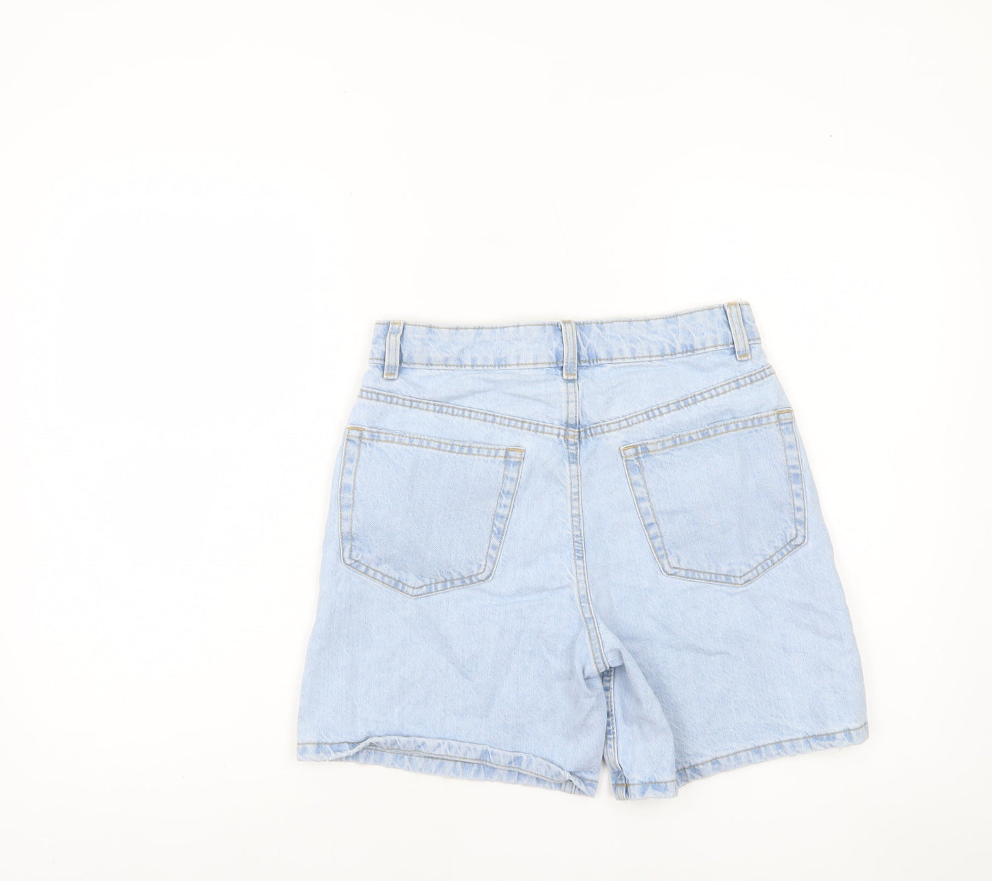 Primark Women Blue Size 6 High Waist Denim Bermuda Shorts