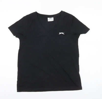 Womens UK Size 10 Slazenger Black Basic T-Shirt