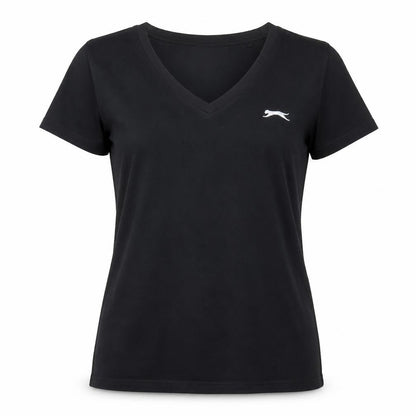 Womens UK Size 10 Slazenger Black Basic T-Shirt