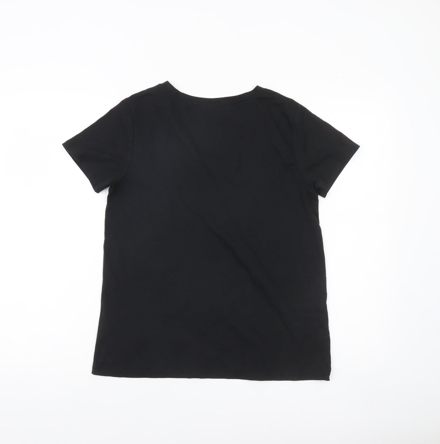 Womens UK Size 10 Slazenger Black Basic T-Shirt