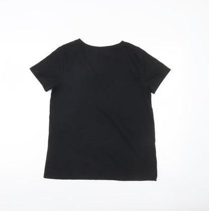 Womens UK Size 10 Slazenger Black Basic T-Shirt