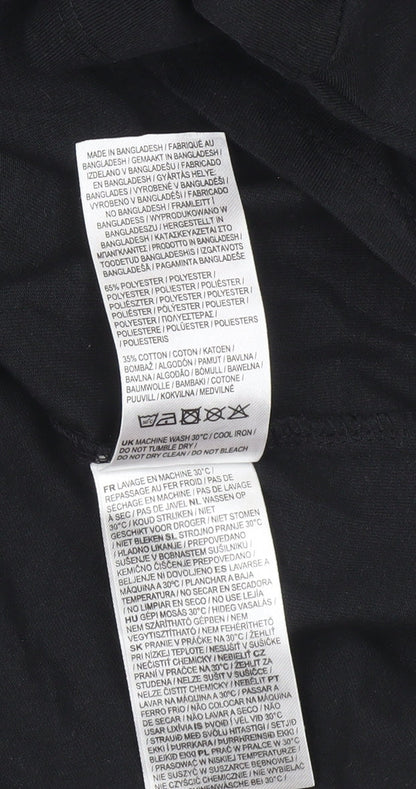 Womens UK Size 10 Slazenger Black Basic T-Shirt