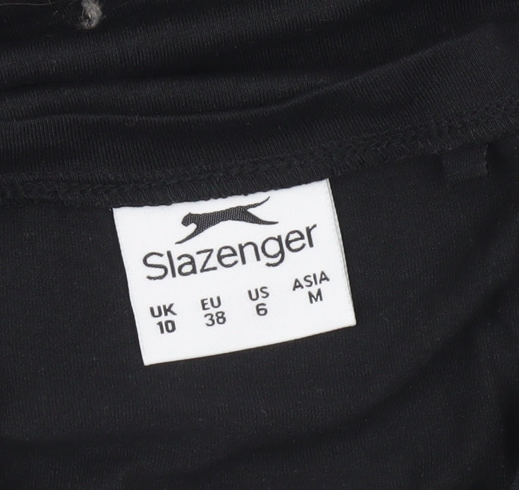 Womens UK Size 10 Slazenger Black Basic T-Shirt