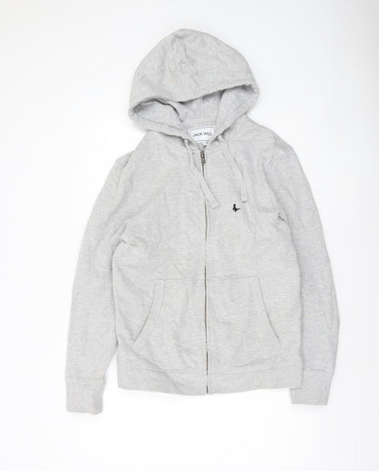 Mens UK Size S Jack Wills Grey Full Zip Hoodie