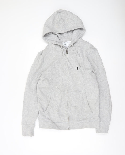Mens UK Size S Jack Wills Grey Full Zip Hoodie